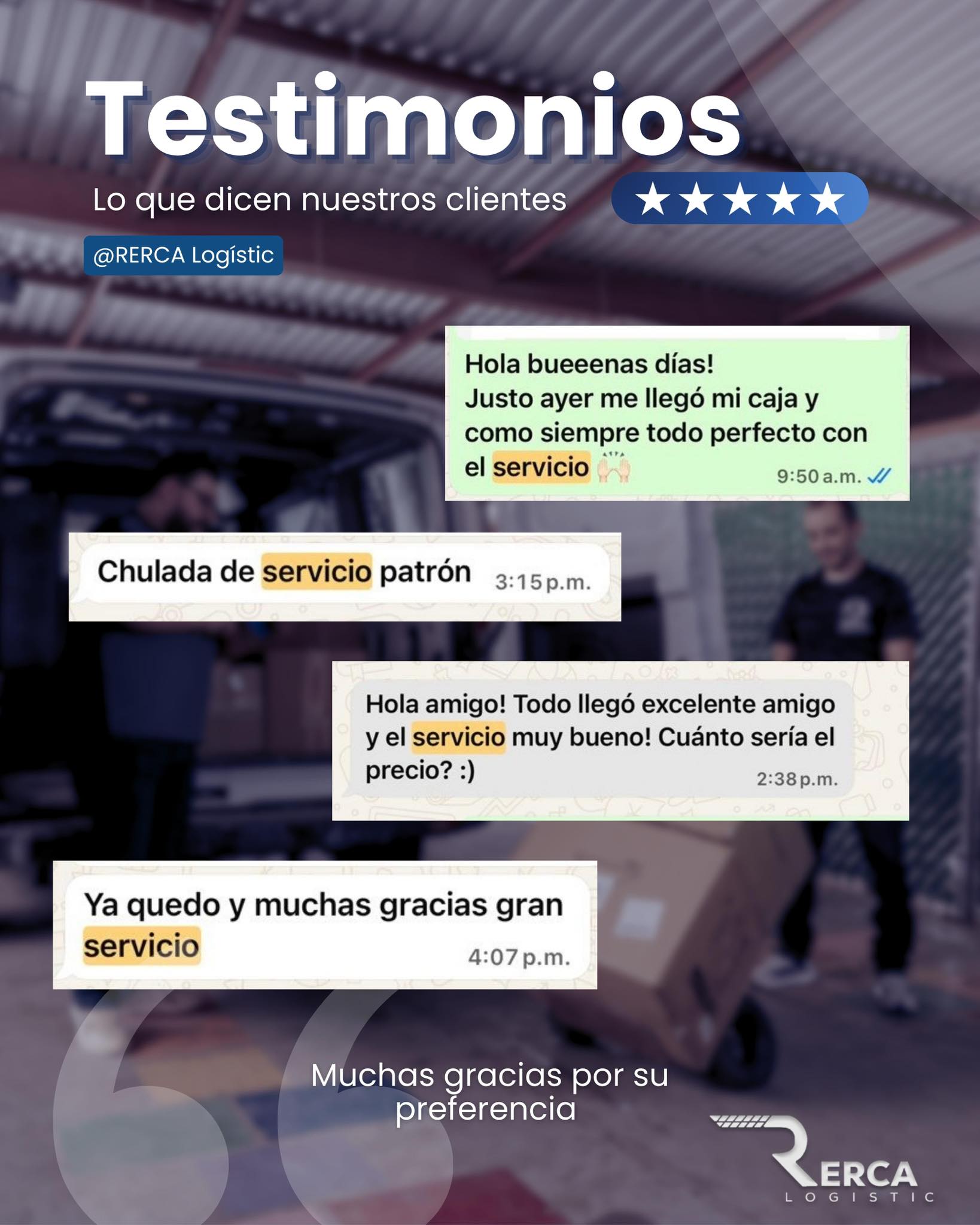 Testimonios clientes RERCA